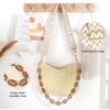 Women’s Beige Straw Shoulder Bag